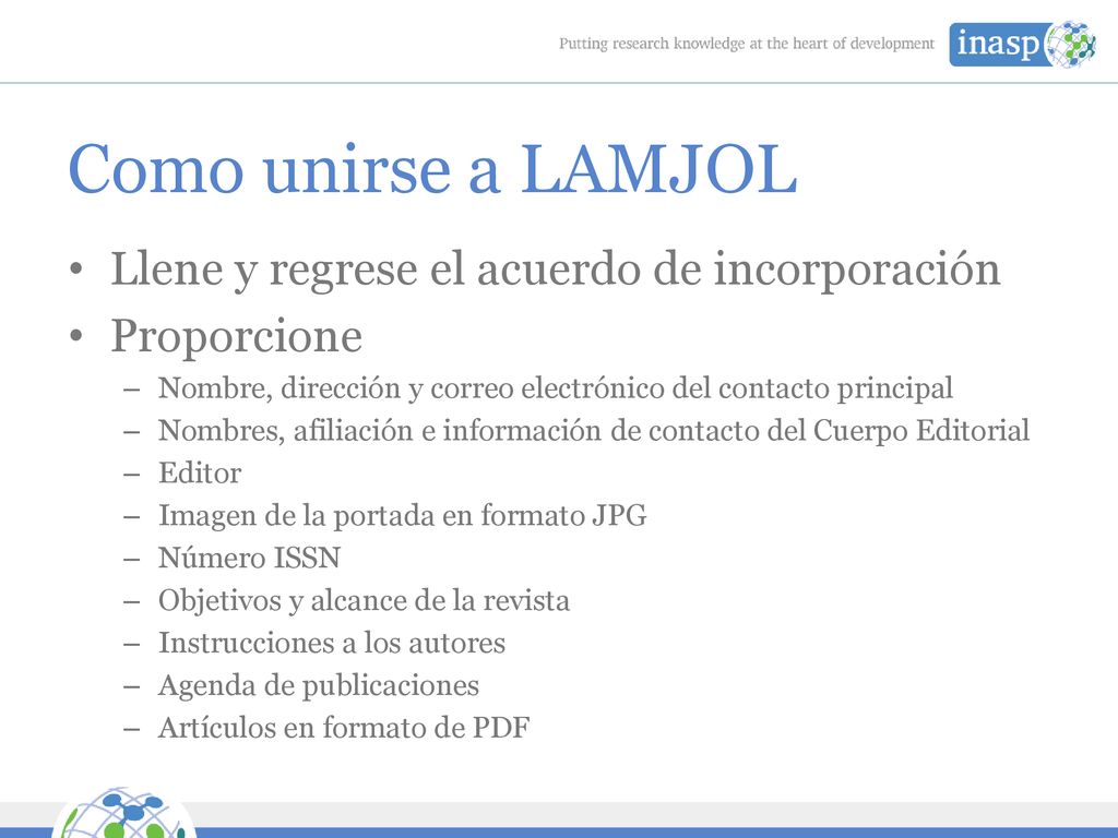 Como unirse a LAMJOL Llene y regrese el acuerdo de incorporación