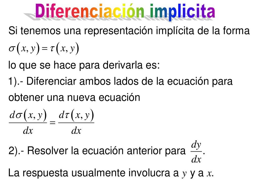Diferenciación implicita