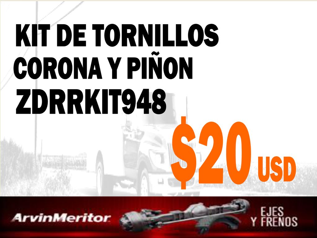 KIT DE TORNILLOS CORONA Y PIÑON ZDRRKIT948 $20 USD