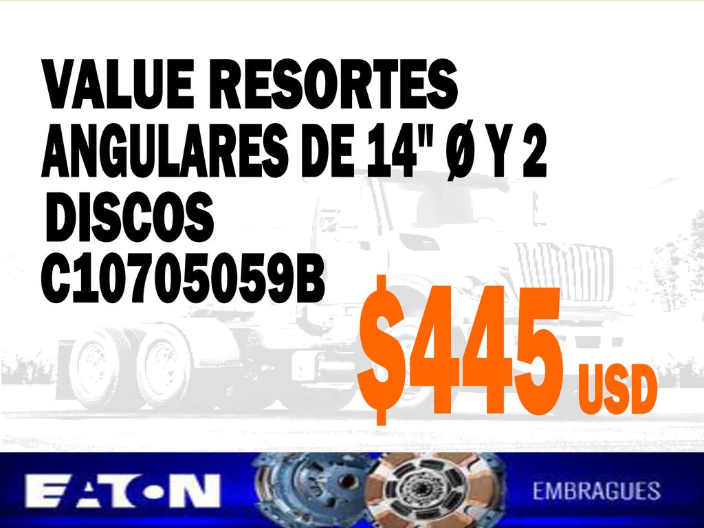 VALUE RESORTES ANGULARES DE 14 Ø Y 2 DISCOS C B $445 USD