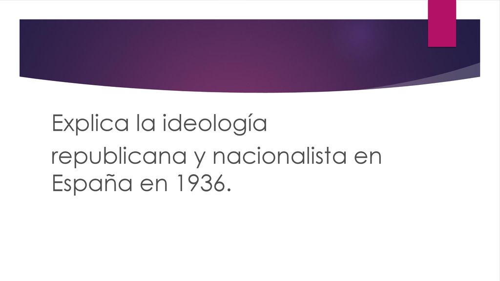 Explica la ideología republicana y nacionalista en España en