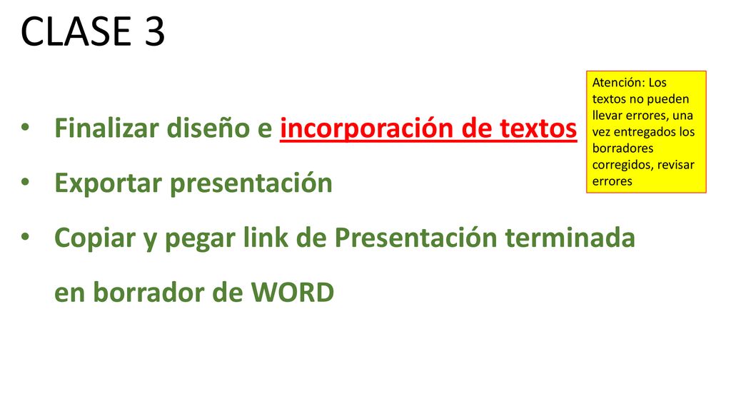 CLASE 3 Finalizar diseño e incorporación de textos