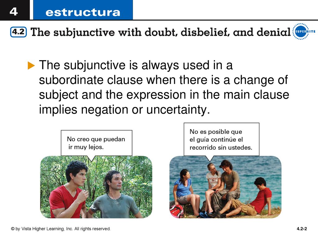 The subjunctive is always used in a subordinate clause when there is a change of subject and the expression in the main clause implies negation or uncertainty.