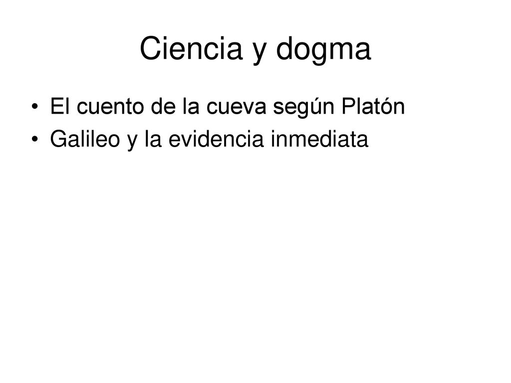 Ciencia y dogma El cuento de la cueva según Platón