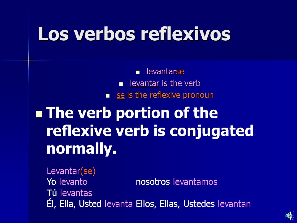 se is the reflexive pronoun