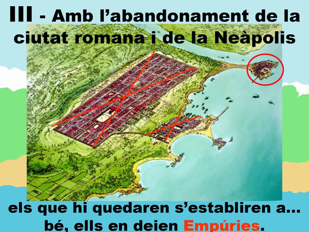 III - Amb l’abandonament de la ciutat romana i de la Neàpolis