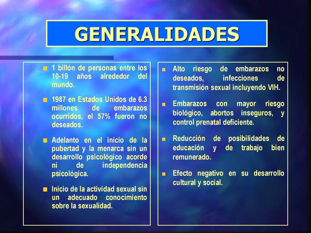 GENERALIDADES 1 billón de personas entre los años alrededor del mundo.