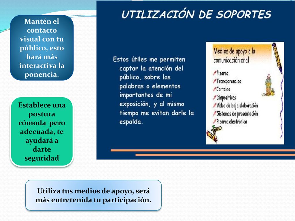 Utiliza tus medios de apoyo, será más entretenida tu participación.