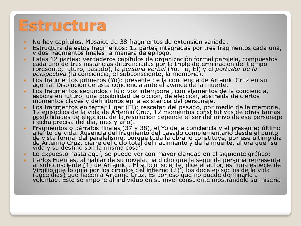 Estructura No hay capítulos. Mosaico de 38 fragmentos de extensión variada.