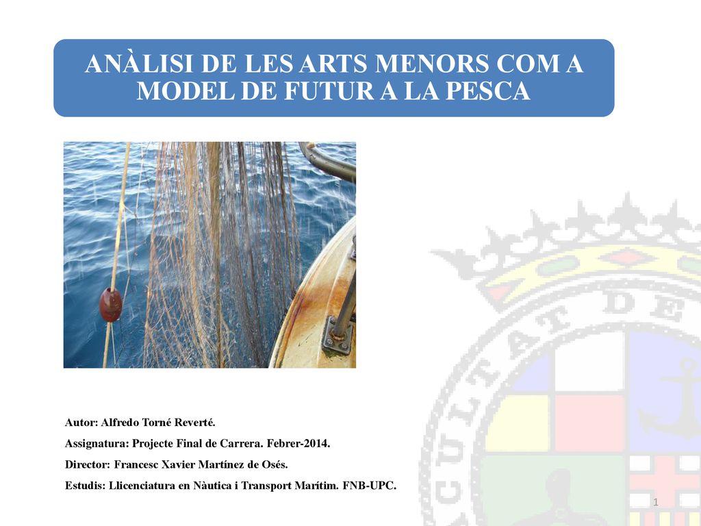 ANÀLISI DE LES ARTS MENORS COM A MODEL DE FUTUR A LA PESCA