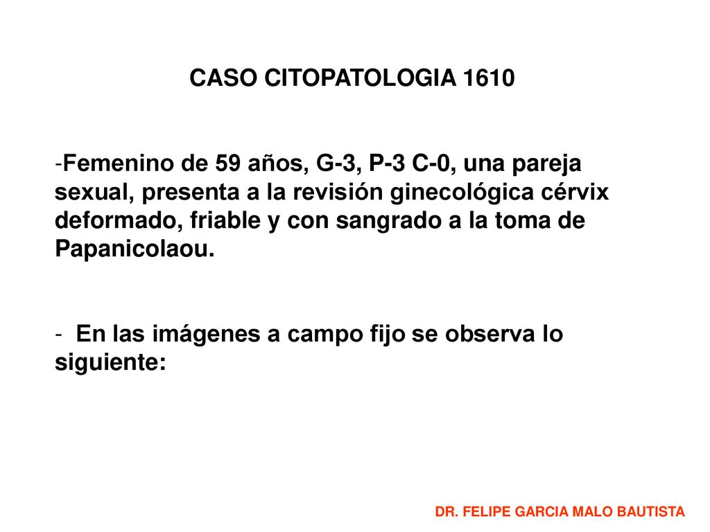 En las imágenes a campo fijo se observa lo siguiente:
