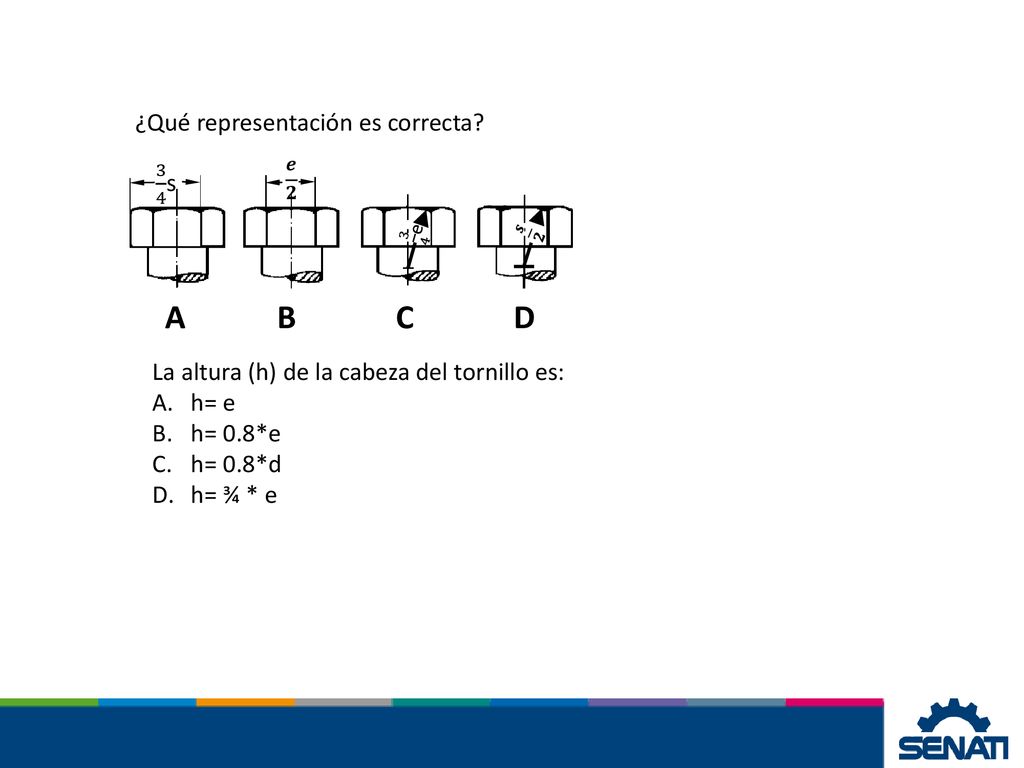 A B C D ¿Qué representación es correcta 3 4 s
