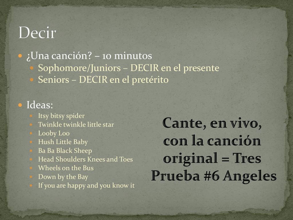 Decir Cante, en vivo, con la canción original = Tres Prueba #6 Angeles
