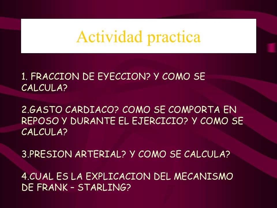 Actividad practica 1. FRACCION DE EYECCION Y COMO SE CALCULA
