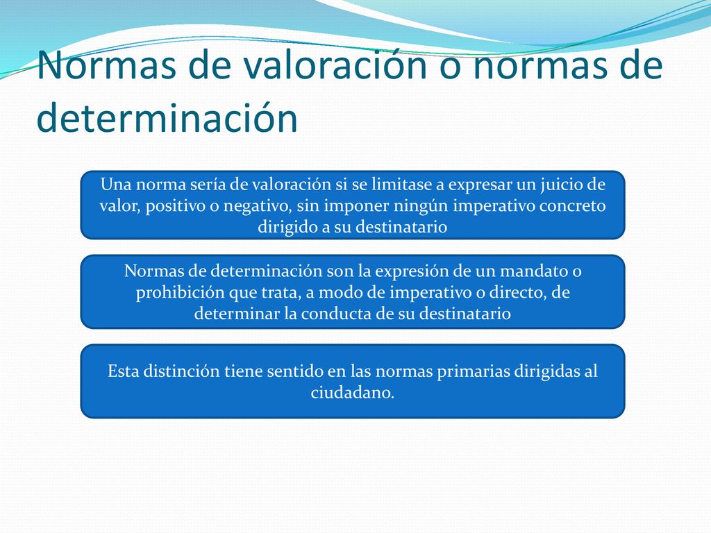Normas de valoración o normas de determinación