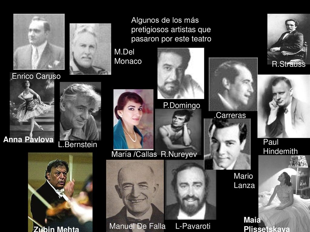 Algunos de los más pretigiosos artistas que pasaron por este teatro