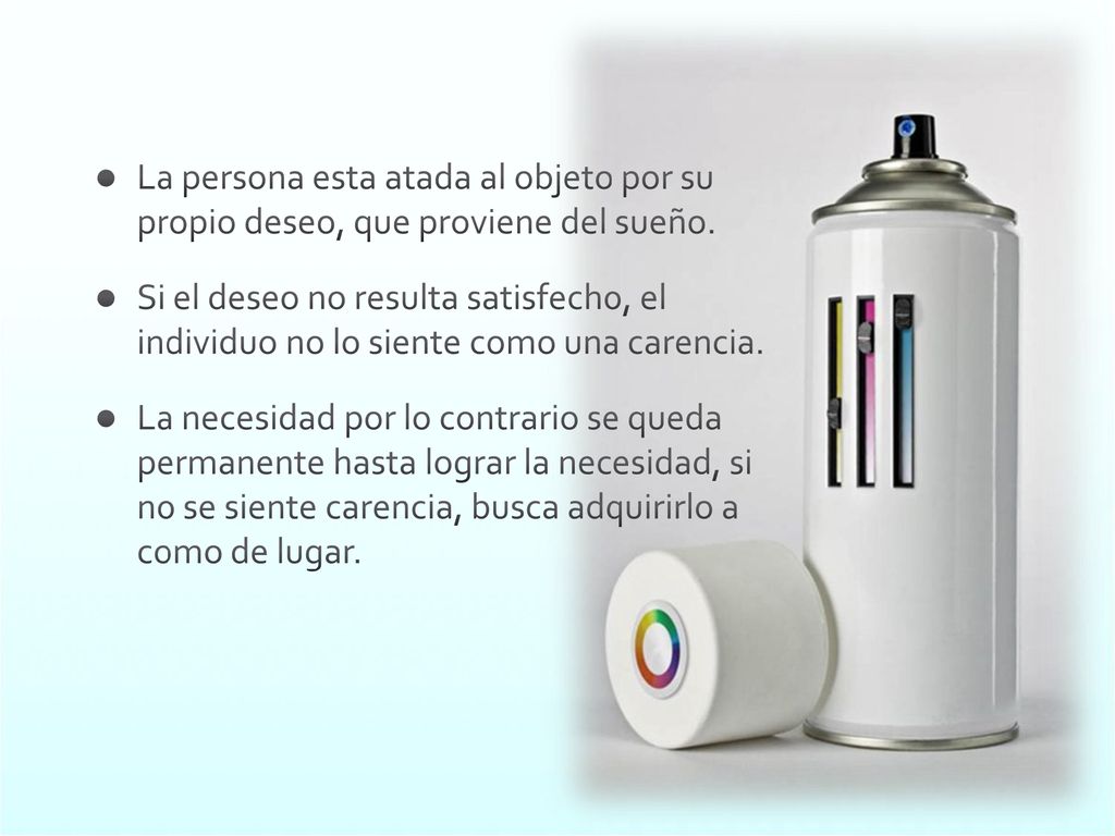 La persona esta atada al objeto por su propio deseo, que proviene del sueño.