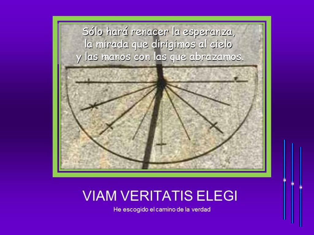 Sólo hará renacer la esperanza, la mirada que dirigimos al cielo y las manos con las que abrazamos.