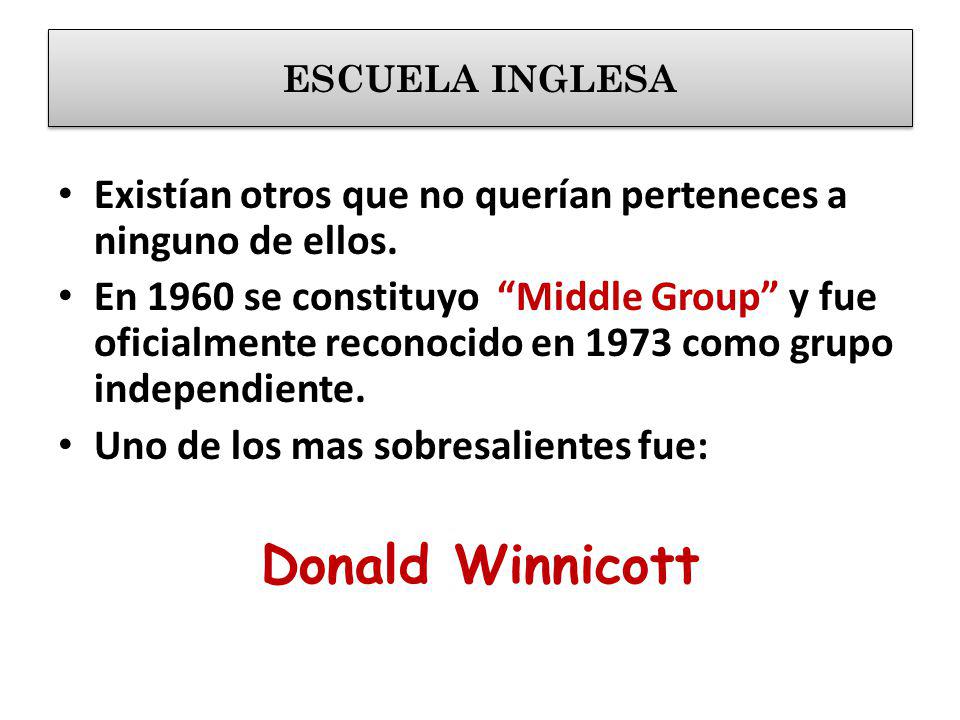 ESCUELA INGLESA Existían otros que no querían perteneces a ninguno de ellos.