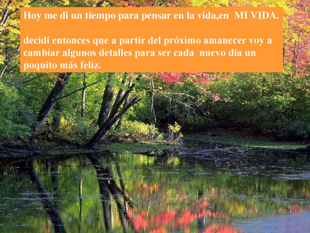Hoy me di un tiempo para pensar en la vida,en MI VIDA.