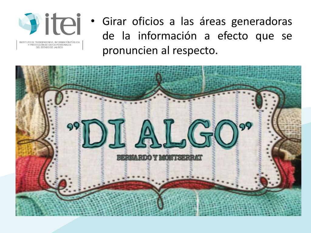 Girar oficios a las áreas generadoras de la información a efecto que se pronuncien al respecto.