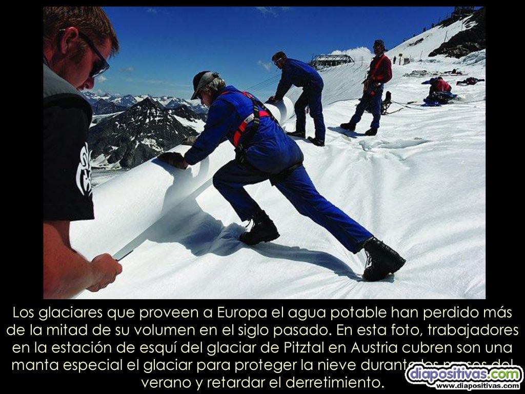 Los glaciares que proveen a Europa el agua potable han perdido más de la mitad de su volumen en el siglo pasado.
