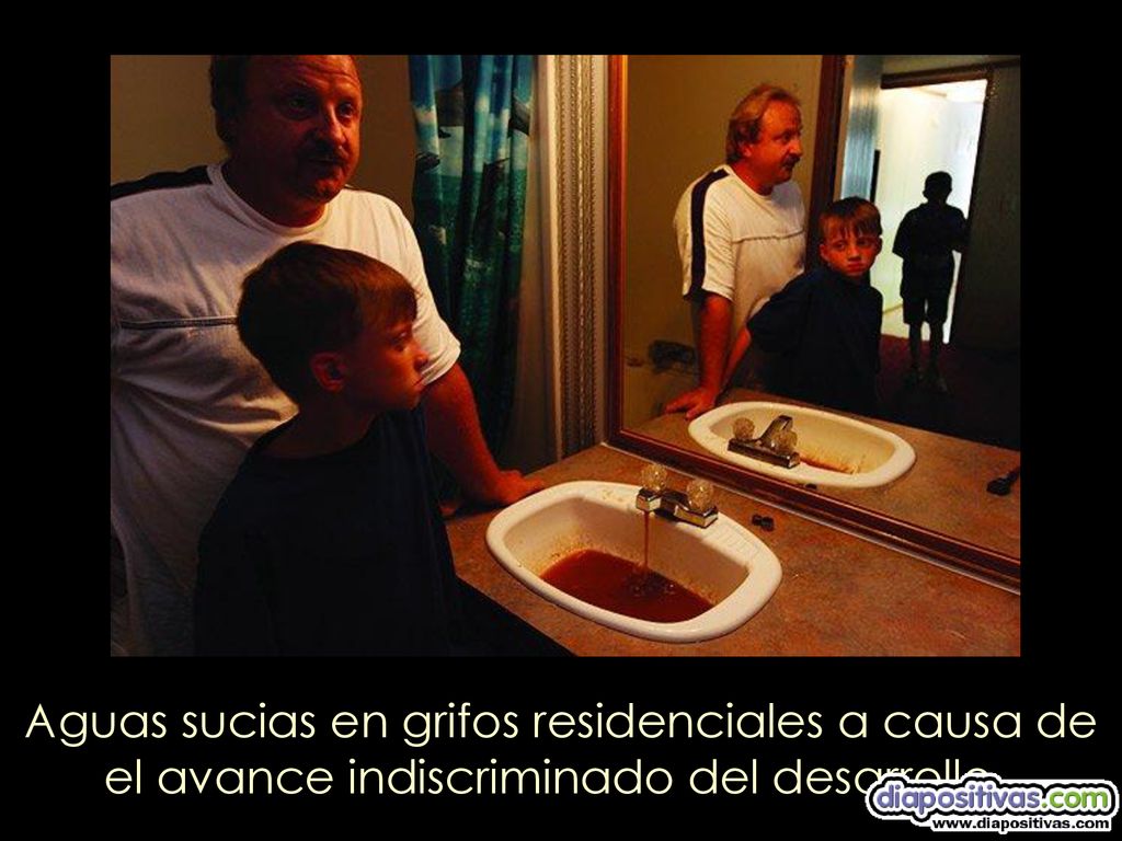 Aguas sucias en grifos residenciales a causa de el avance indiscriminado del desarrollo.