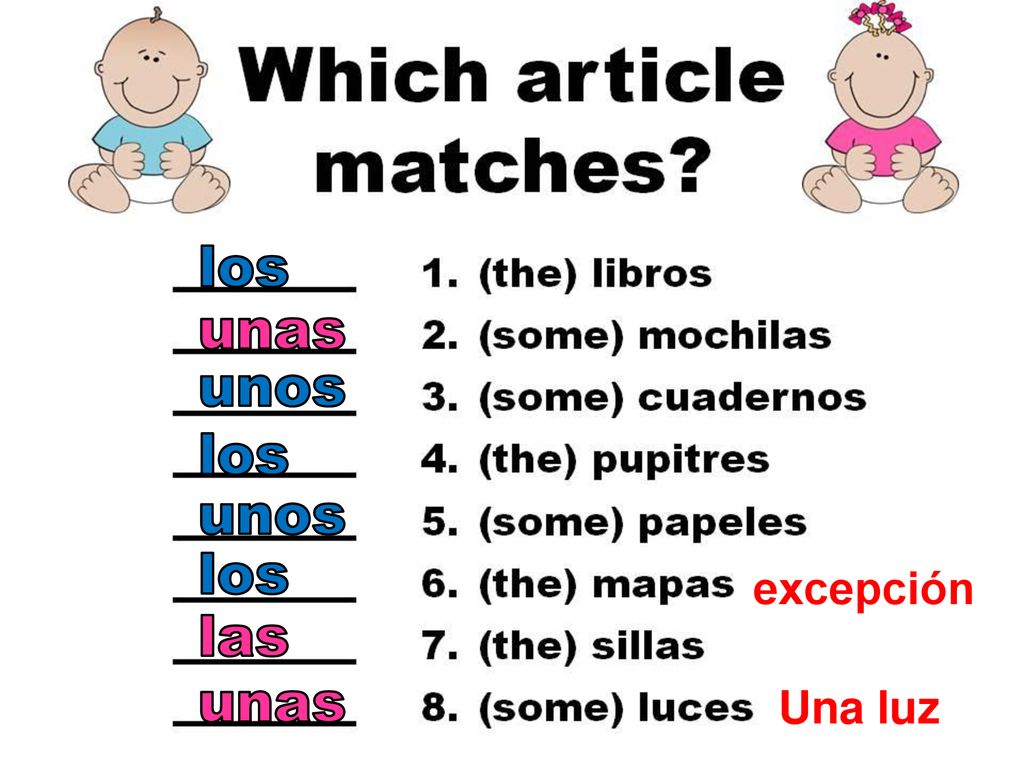 los unas unos los unos los excepción las unas Una luz