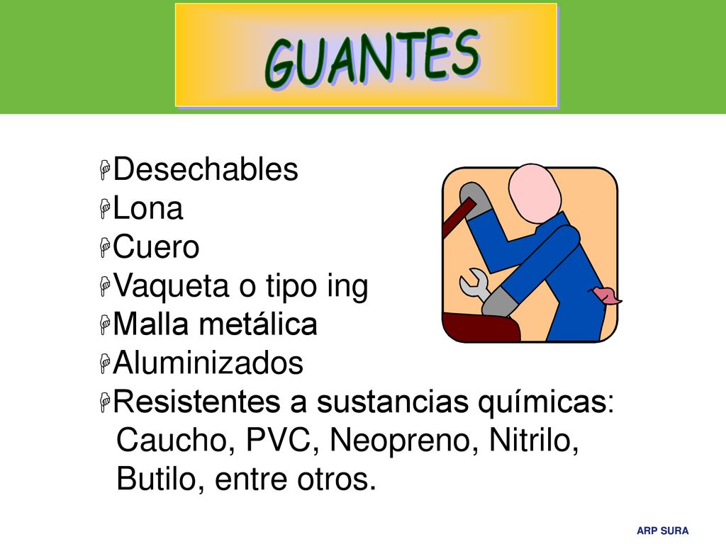 GUANTES Desechables Lona Cuero Vaqueta o tipo ing Malla metálica