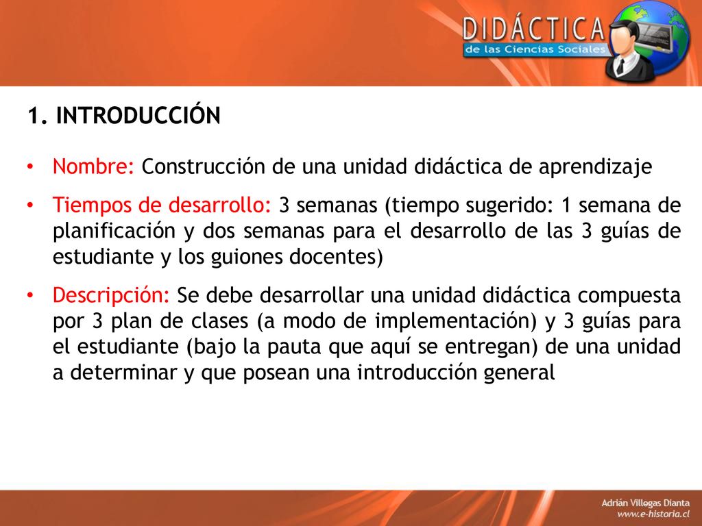 1. INTRODUCCIÓN Nombre: Construcción de una unidad didáctica de aprendizaje.