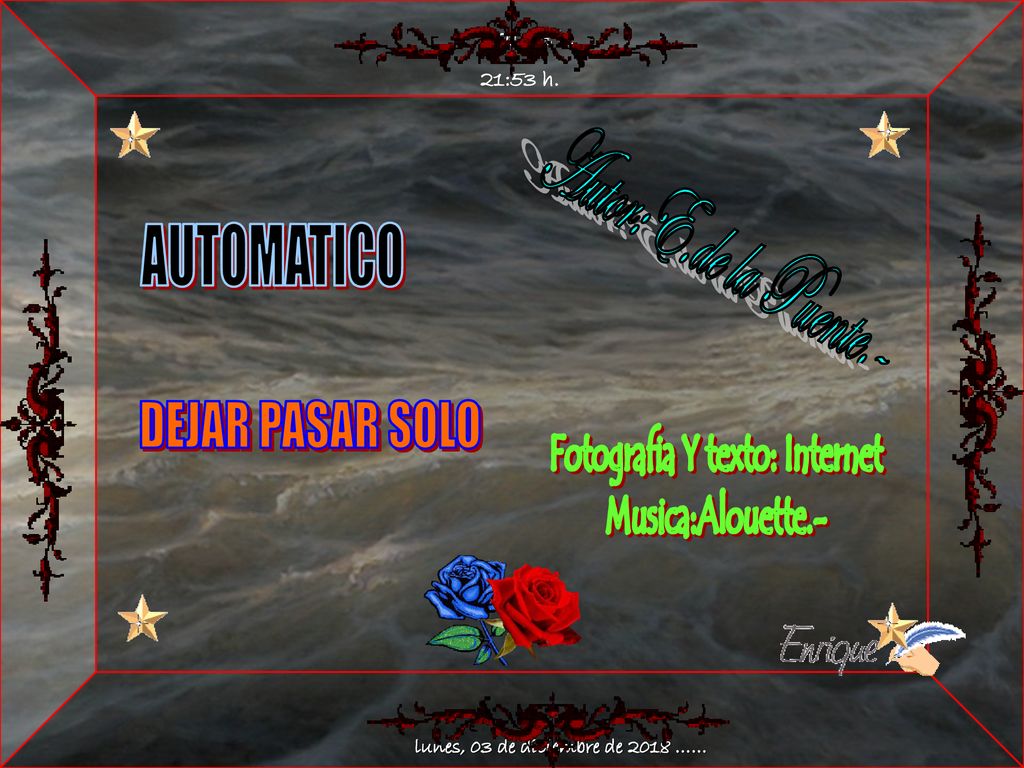 Fotografia Y texto: Internet lunes, 03 de diciembre de 2018 ……