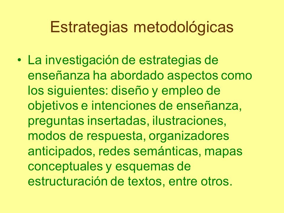 Estrategias metodológicas