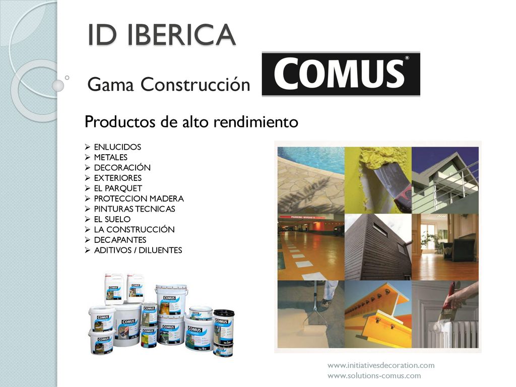 ID IBERICA Gama Construcción Productos de alto rendimiento ENLUCIDOS