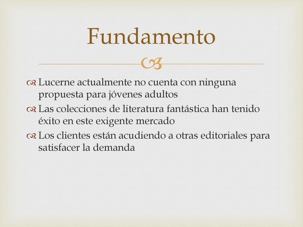 Fundamento Lucerne actualmente no cuenta con ninguna propuesta para jóvenes adultos.