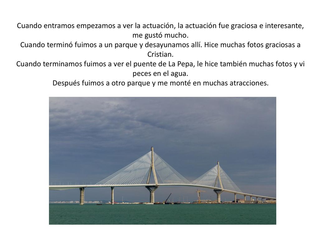 Después fuimos a otro parque y me monté en muchas atracciones.