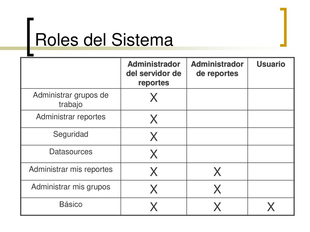 Administrador del servidor de reportes Administrador de reportes