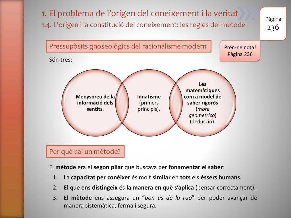 1. El problema de l’origen del coneixement i la veritat