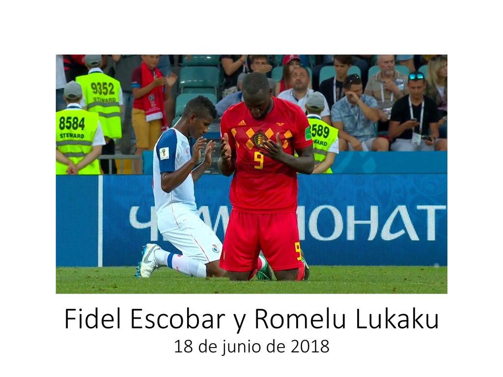Fidel Escobar y Romelu Lukaku 18 de junio de 2018