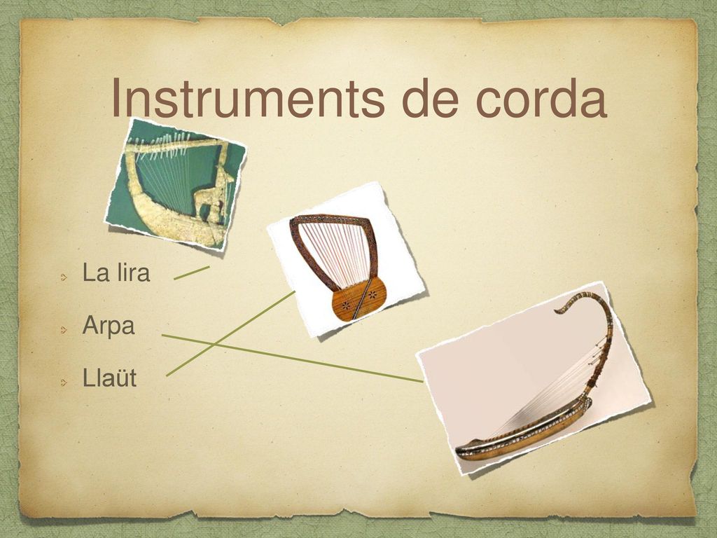 Instruments de corda La lira Arpa Llaüt