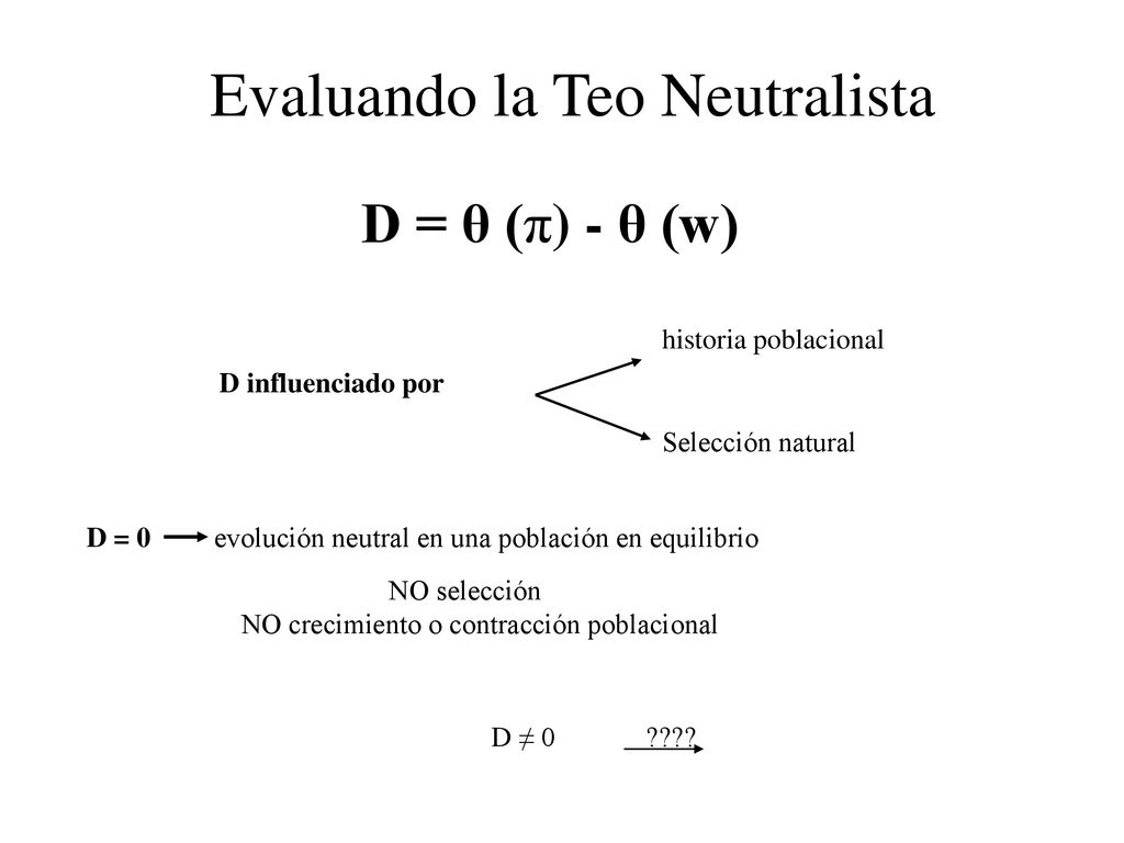 Evaluando la Teo Neutralista