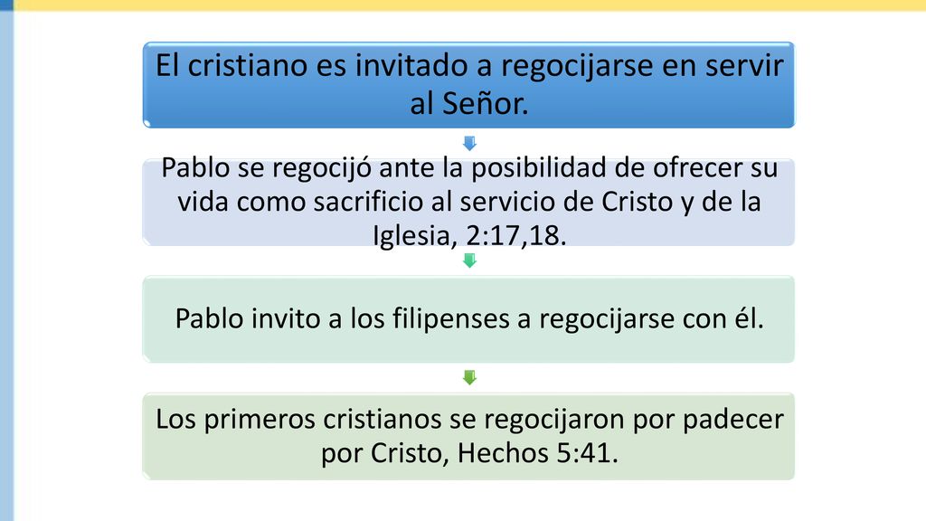 El cristiano es invitado a regocijarse en servir al Señor.