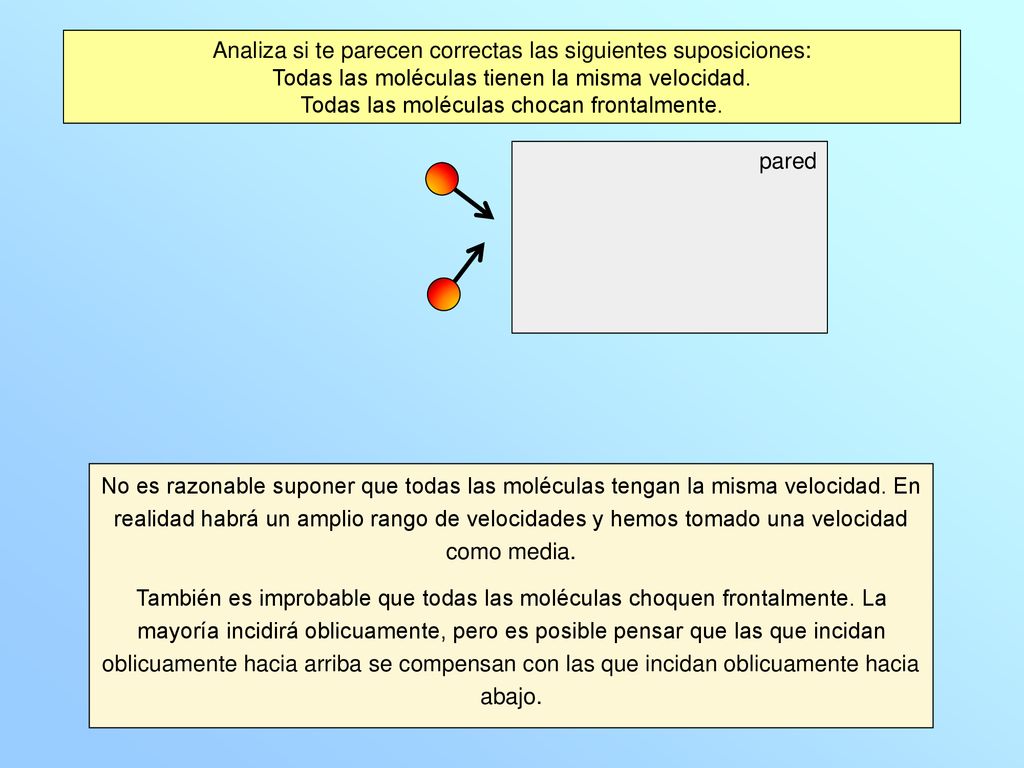 Analiza si te parecen correctas las siguientes suposiciones: