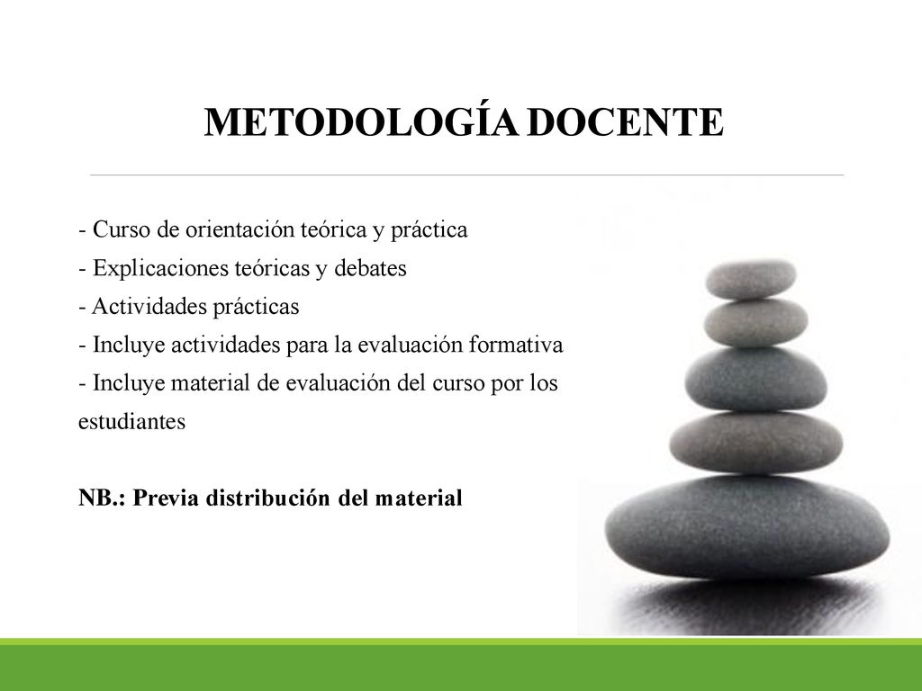 METODOLOGÍA DOCENTE - Curso de orientación teórica y práctica