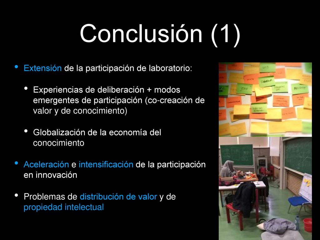 Conclusión (1) Extensión de la participación de laboratorio: