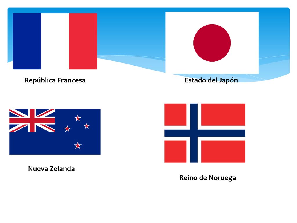 República Francesa Estado del Japón Nueva Zelanda Reino de Noruega