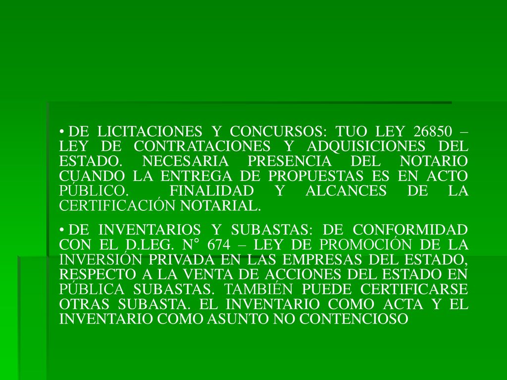 DE LICITACIONES Y CONCURSOS: TUO LEY – LEY DE CONTRATACIONES Y ADQUISICIONES DEL ESTADO. NECESARIA PRESENCIA DEL NOTARIO CUANDO LA ENTREGA DE PROPUESTAS ES EN ACTO PÚBLICO. FINALIDAD Y ALCANCES DE LA CERTIFICACIÓN NOTARIAL.