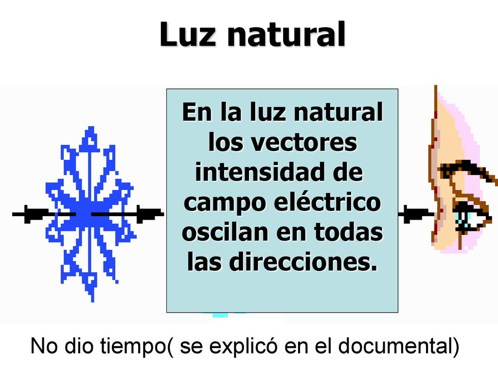 Luz natural En la luz natural los vectores intensidad de