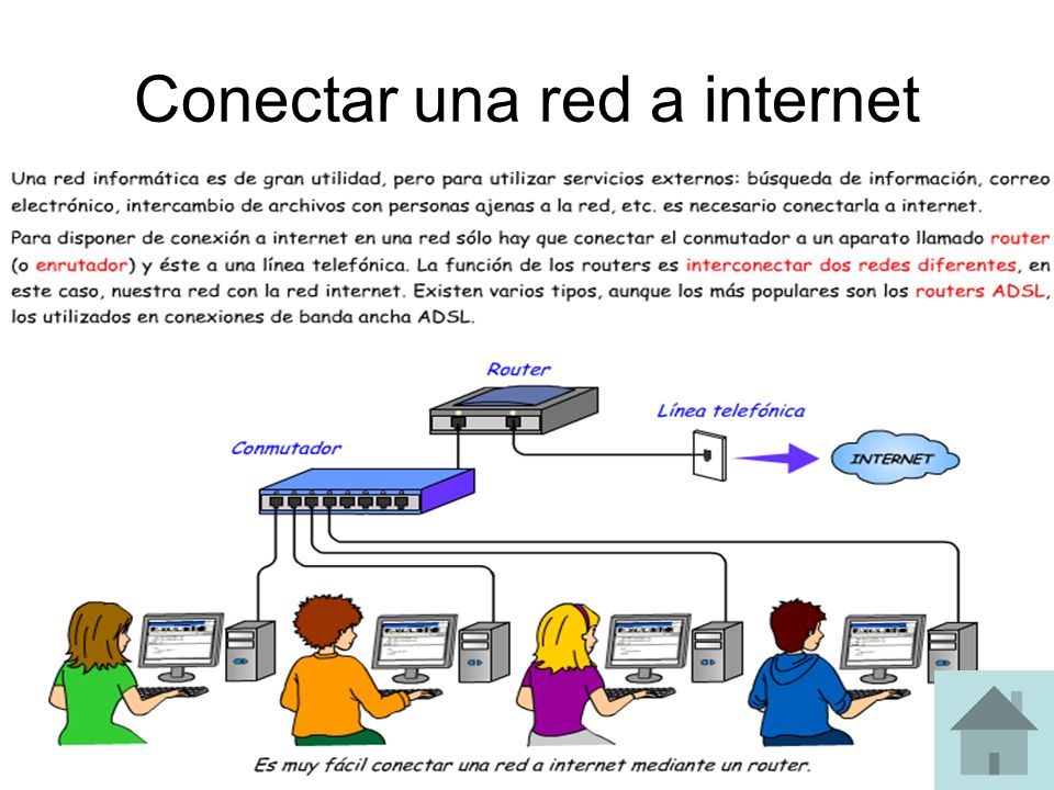 Conectar una red a internet