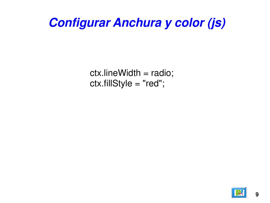 Configurar Anchura y color (js)