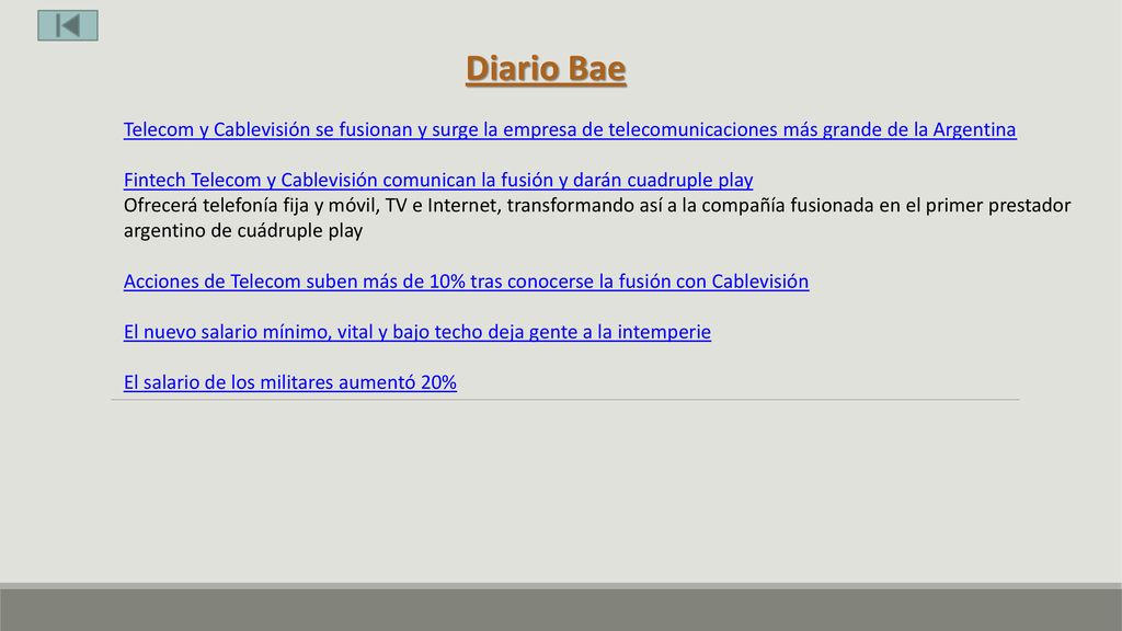 Diario Bae Telecom y Cablevisión se fusionan y surge la empresa de telecomunicaciones más grande de la Argentina.